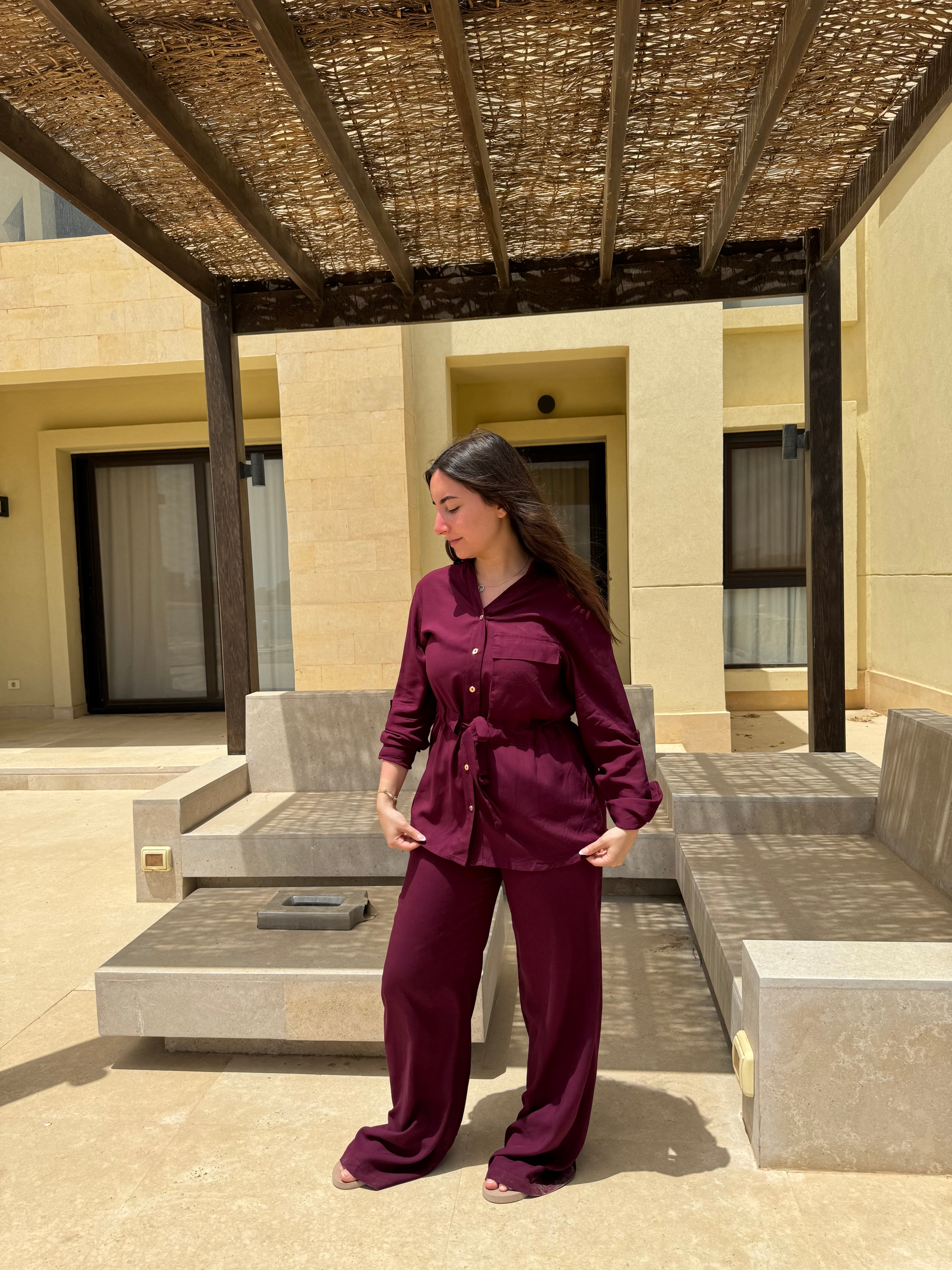 Drawstring Set- Burgundy
