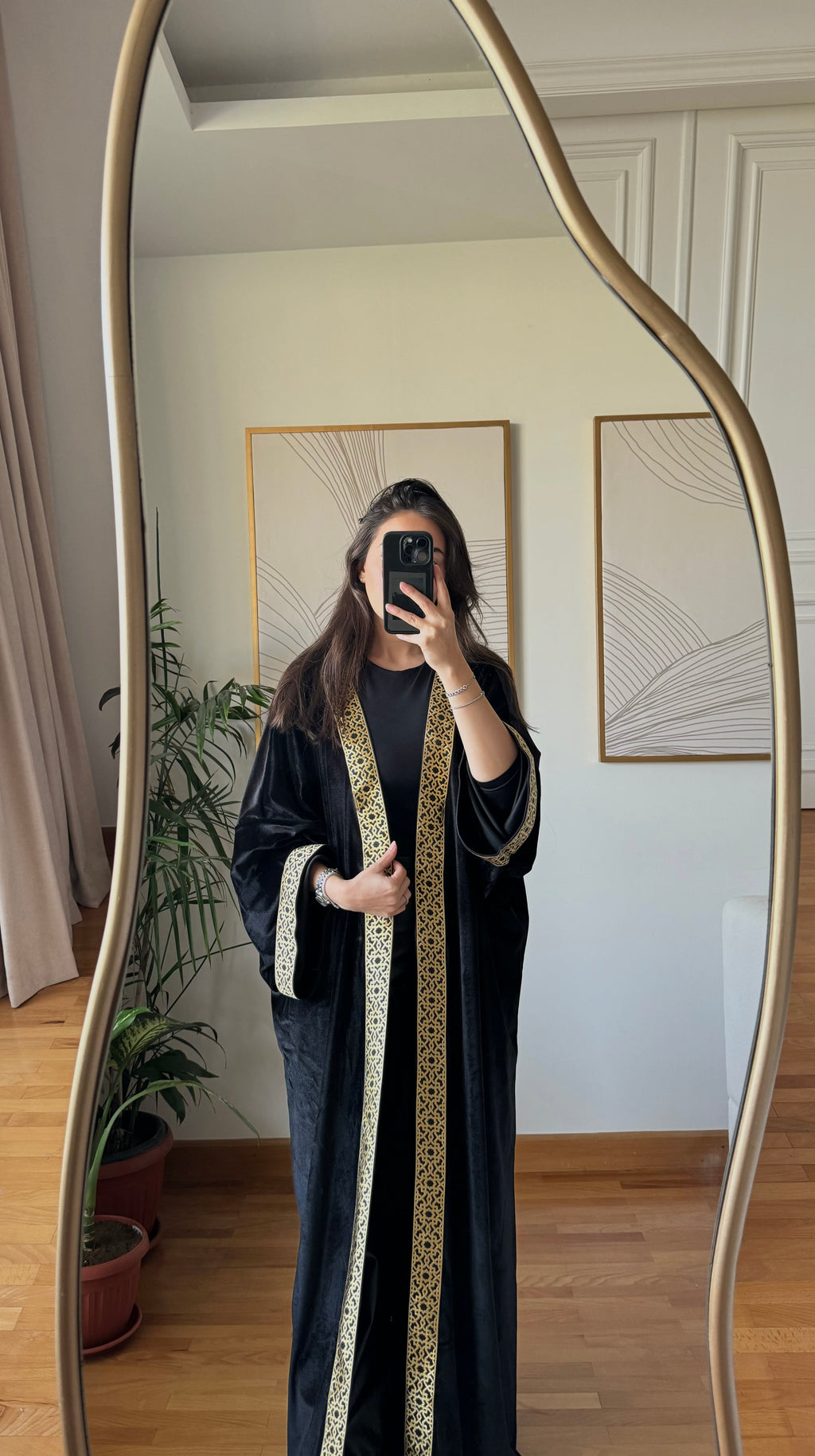 Velvet Kaftan- Black