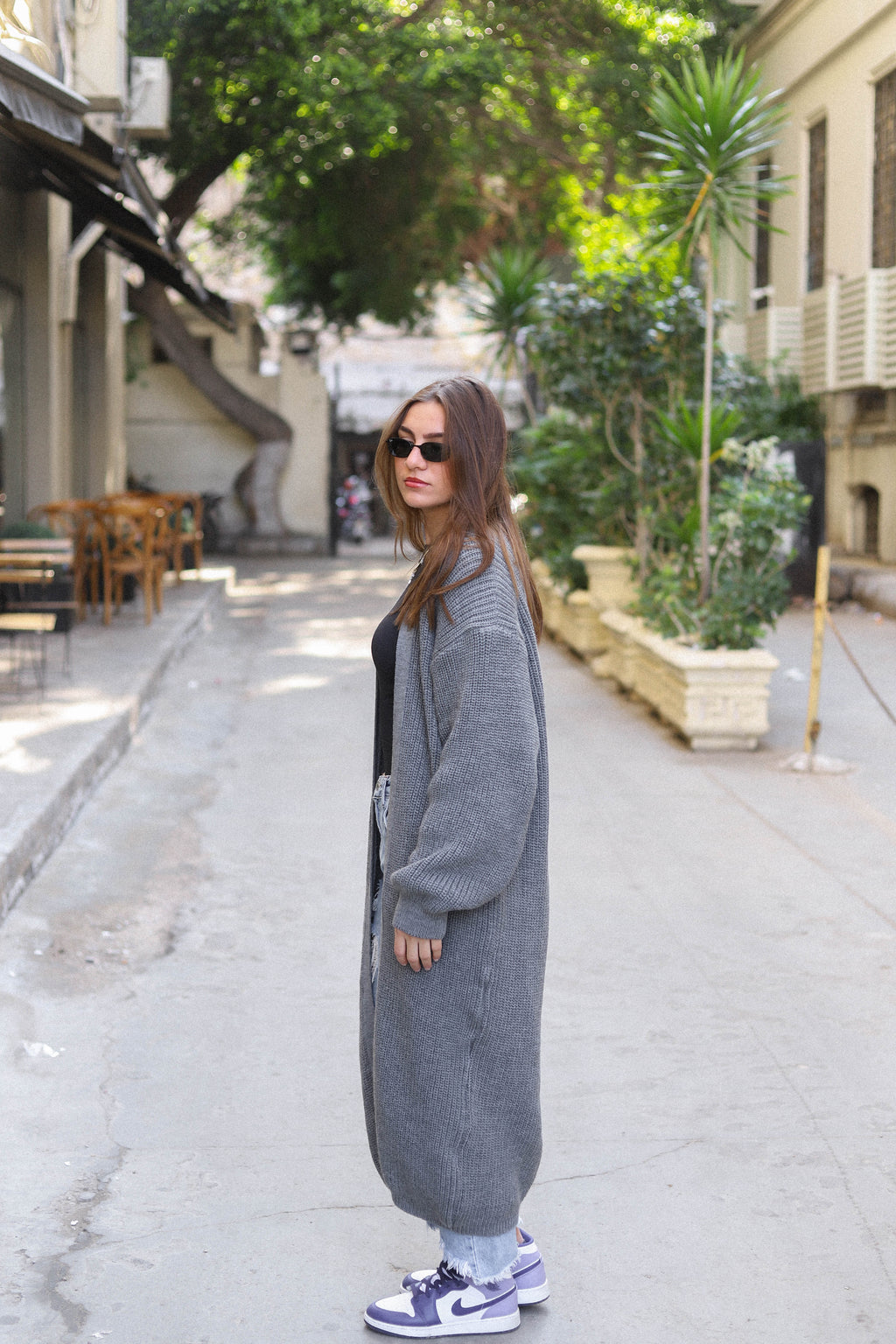Knitted Cardigan-Grey