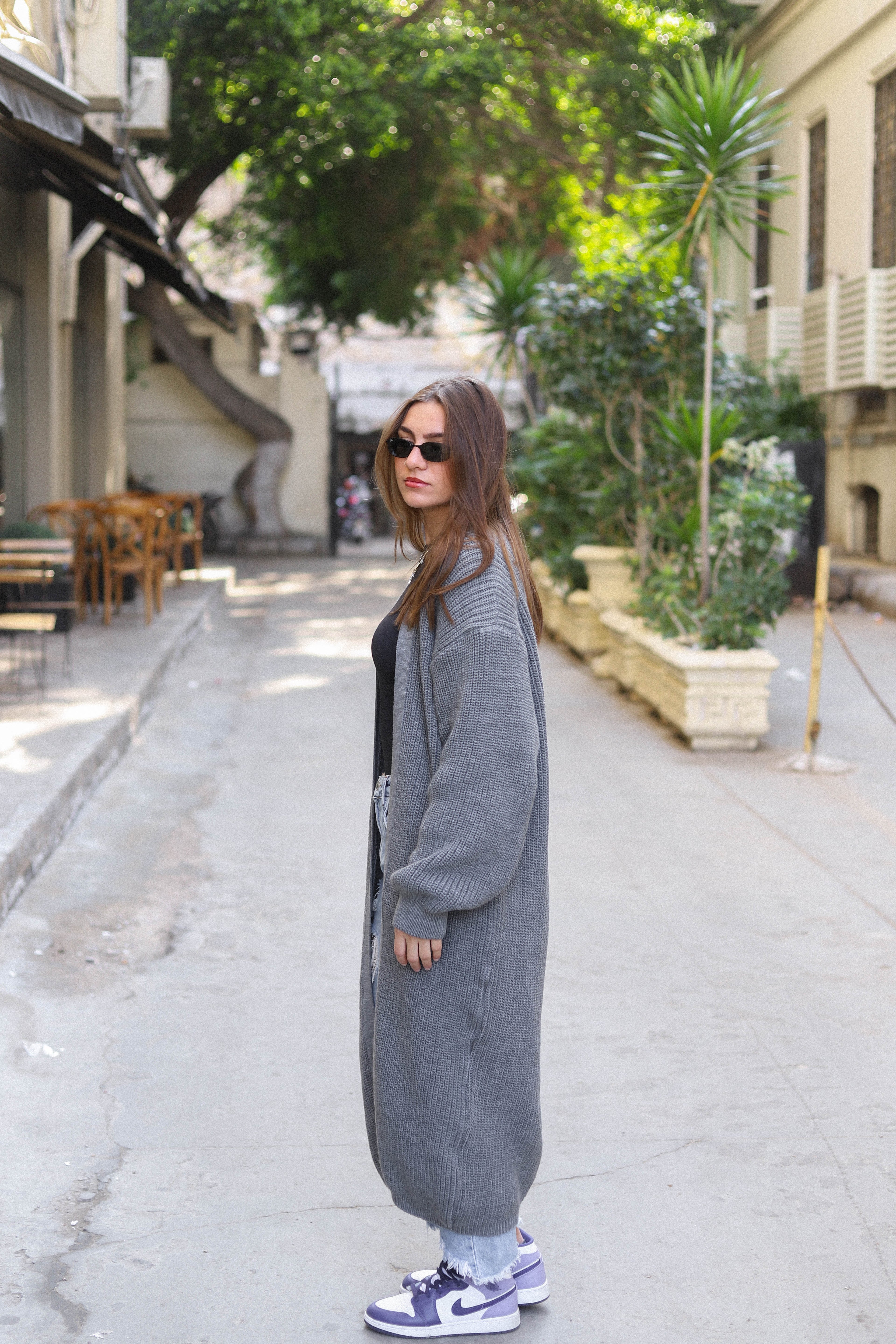 Knitted Cardigan-Grey
