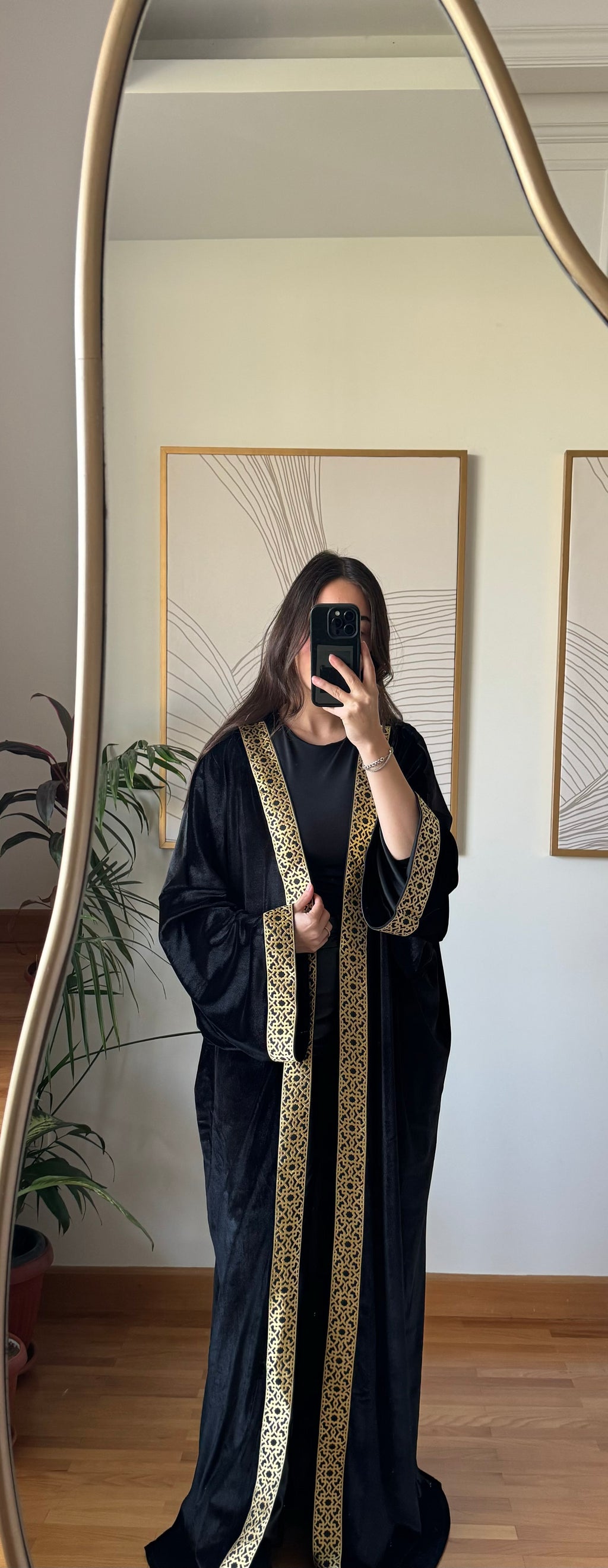 Velvet Kaftan- Black