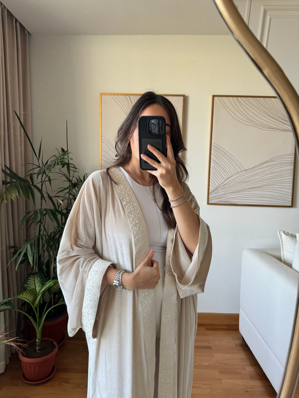 Velvet Kaftan- Beige                 (Pre-Order) (5-7 days)