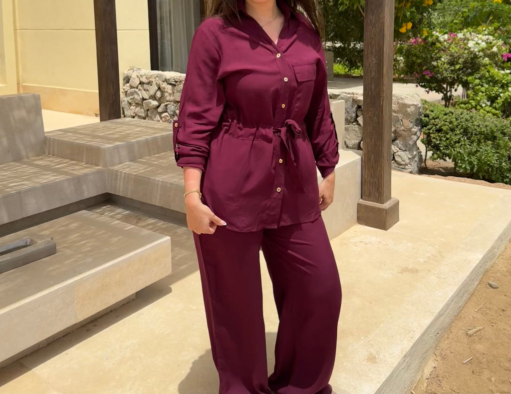 Drawstring Set- Burgundy