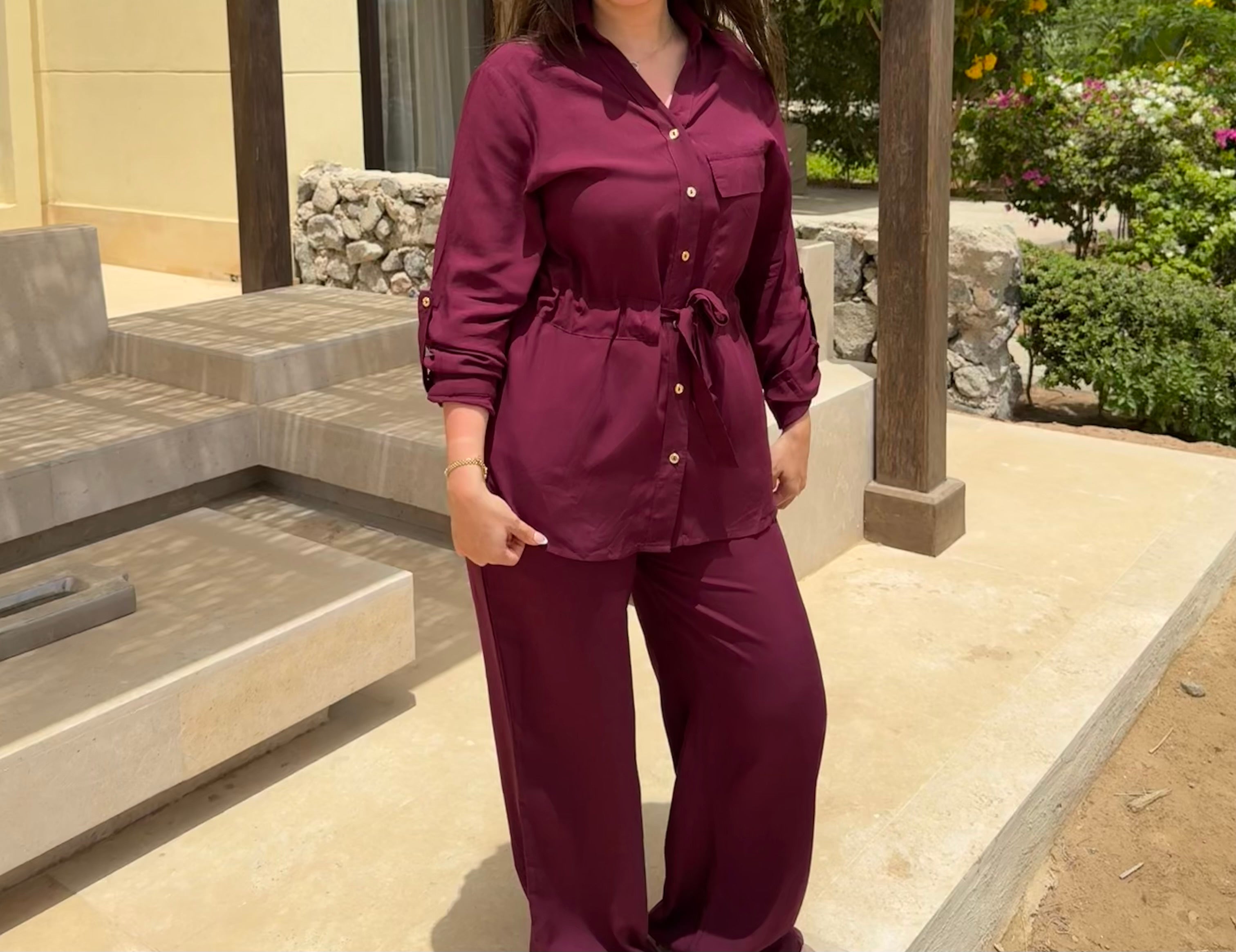 Drawstring Set- Burgundy