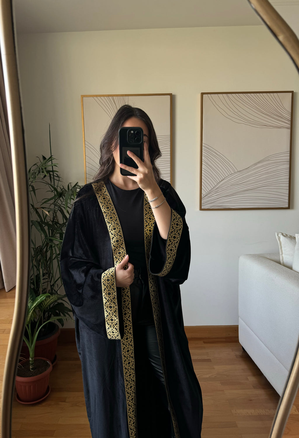 Velvet Kaftan- Black