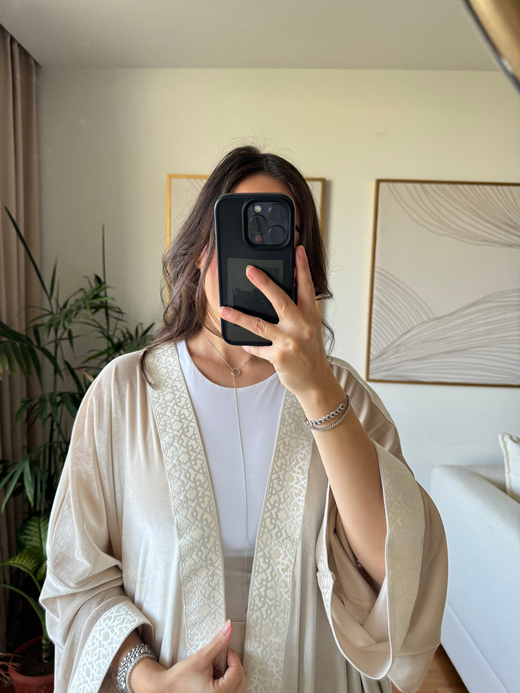 Velvet Kaftan- Beige                 (Pre-Order) (5-7 days)