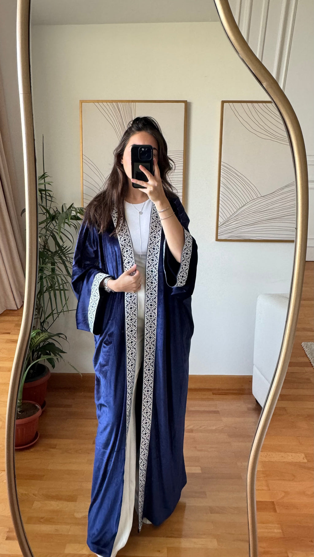 Velvet Kaftan- Navy                  (Pre-Order) (5-7 days)