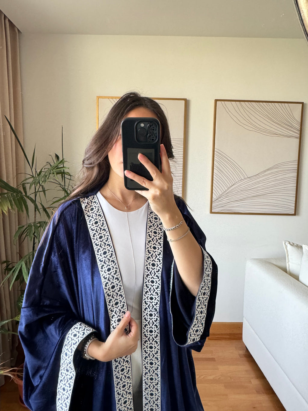Velvet Kaftan- Navy                  (Pre-Order) (5-7 days)