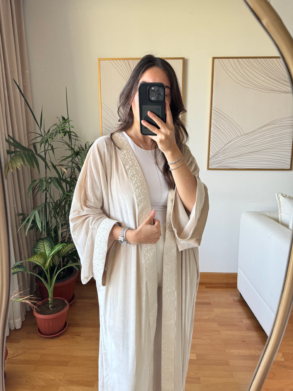 Velvet Kaftan- Beige                 (Pre-Order) (5-7 days)