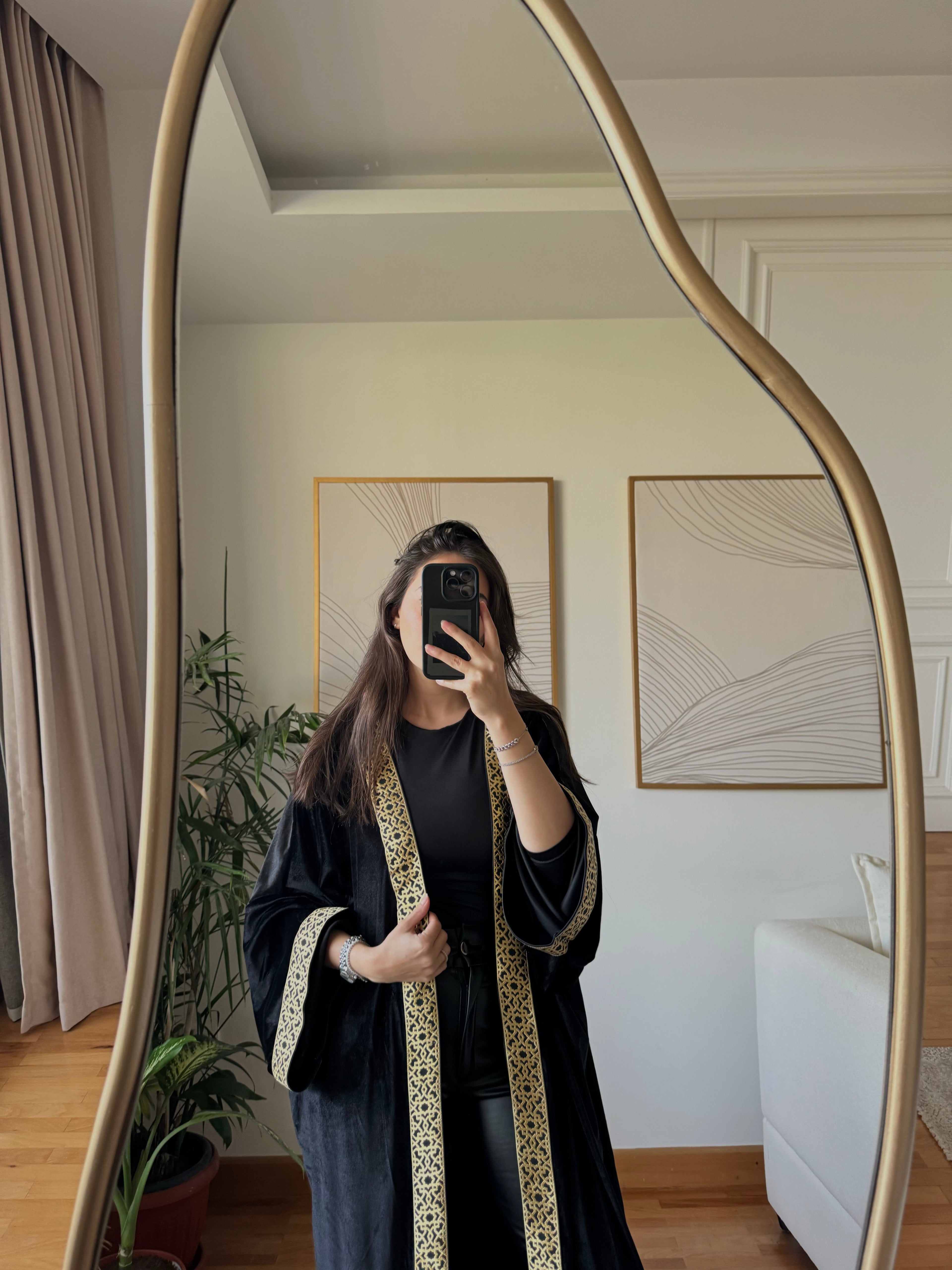 Velvet Kaftan- Black