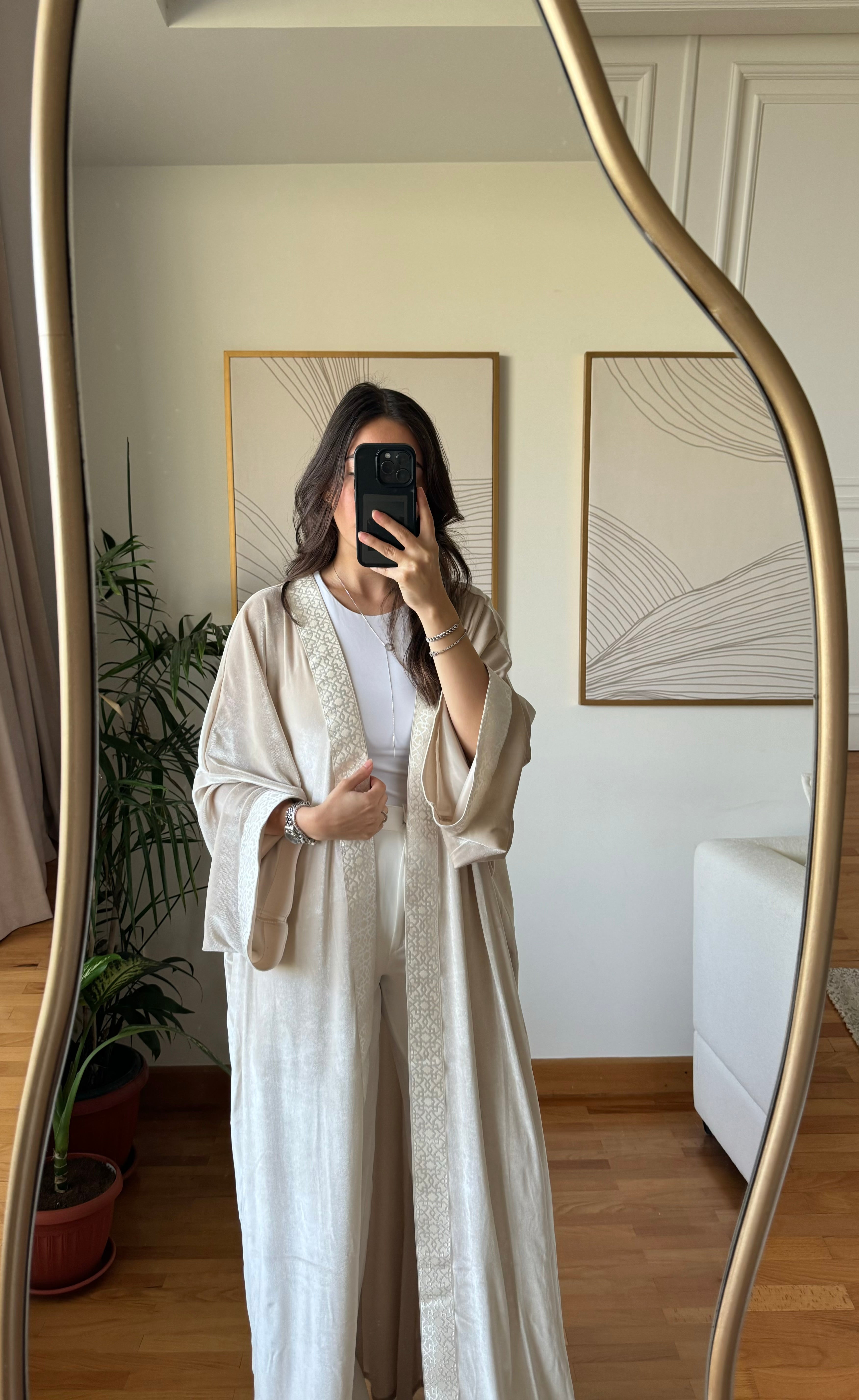 Velvet Kaftan- Beige                 (Pre-Order) (5-7 days)