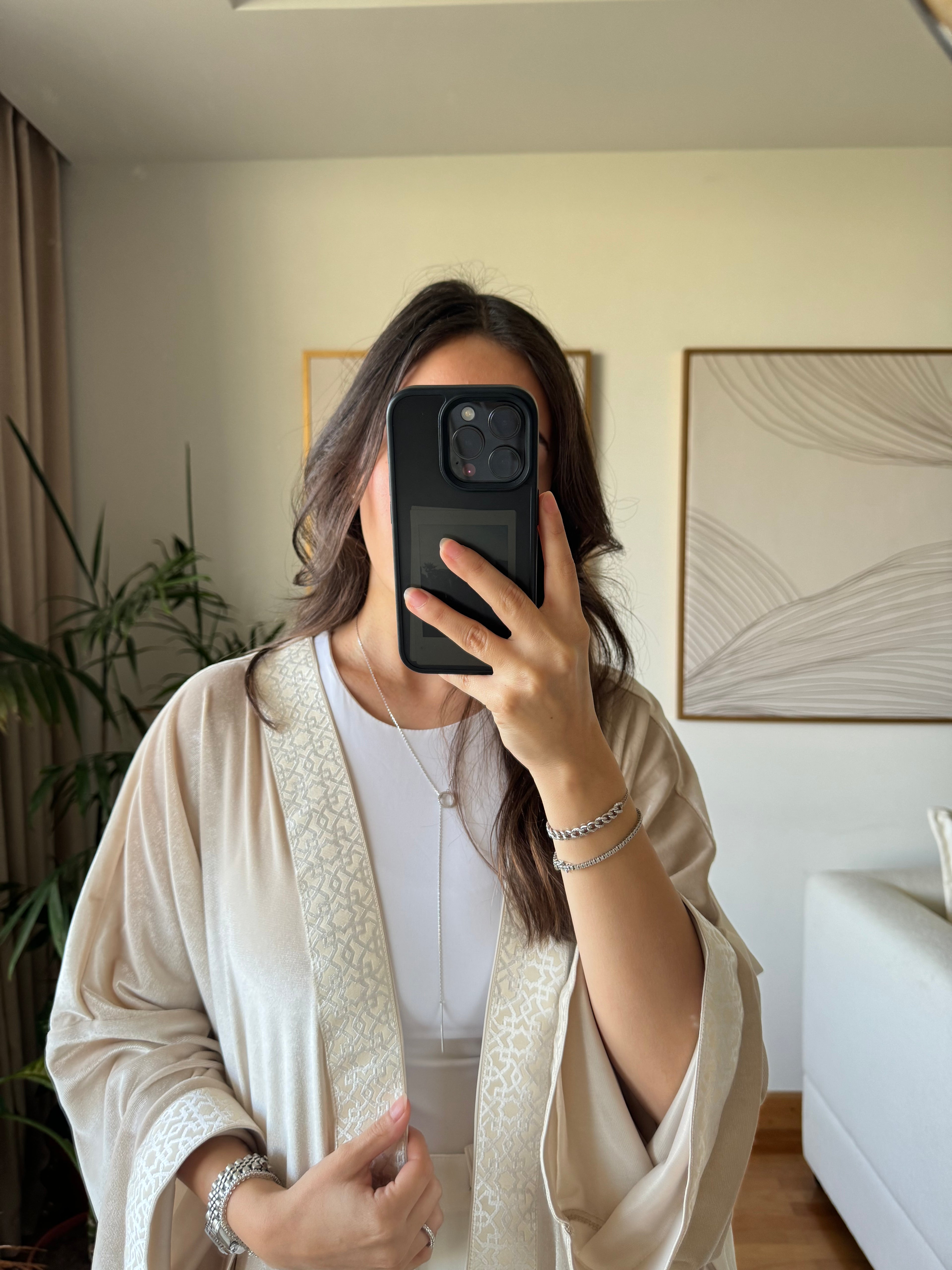 Velvet Kaftan- Beige                 (Pre-Order) (5-7 days)