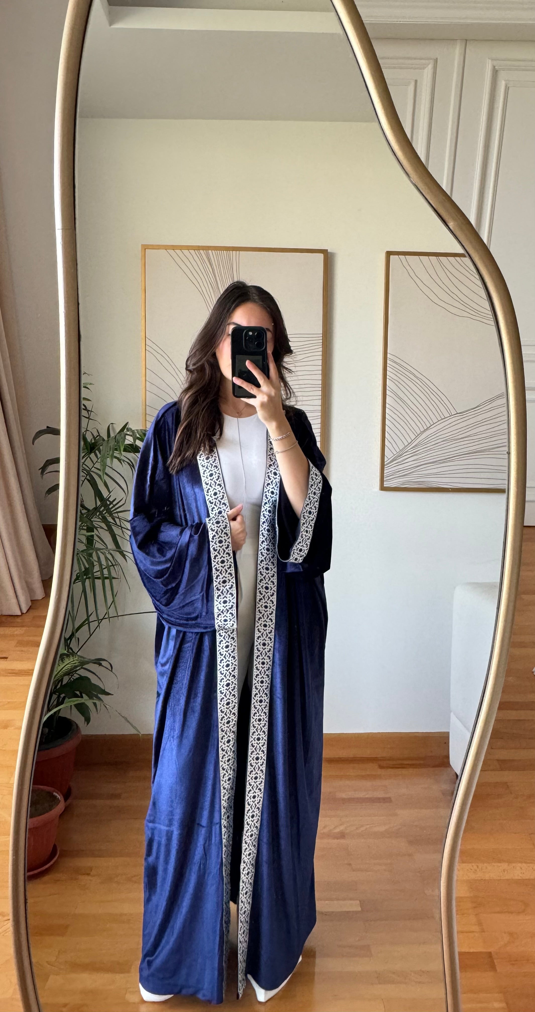 Velvet Kaftan- Navy                  (Pre-Order) (5-7 days)