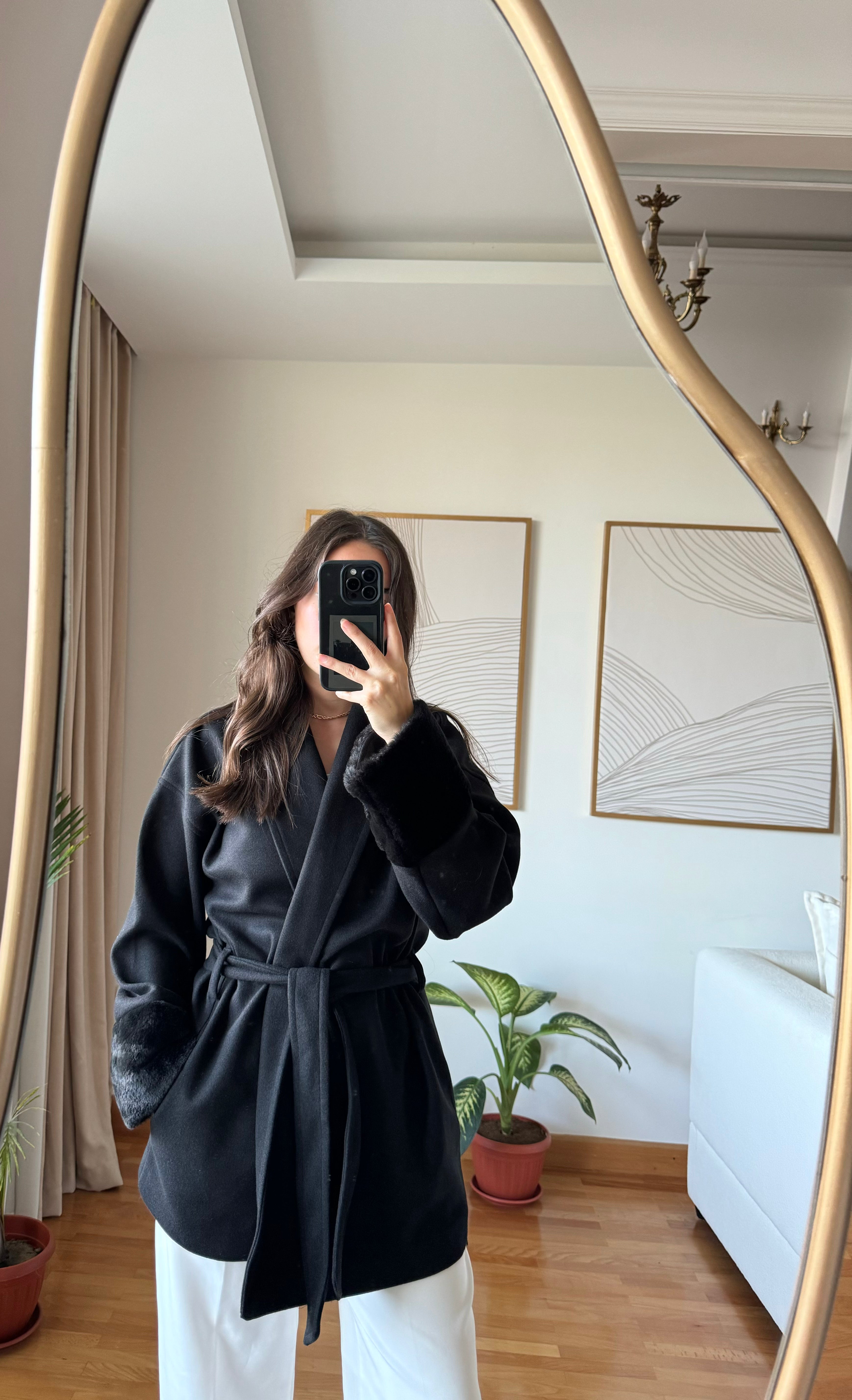 Milano Fur Coat-Black