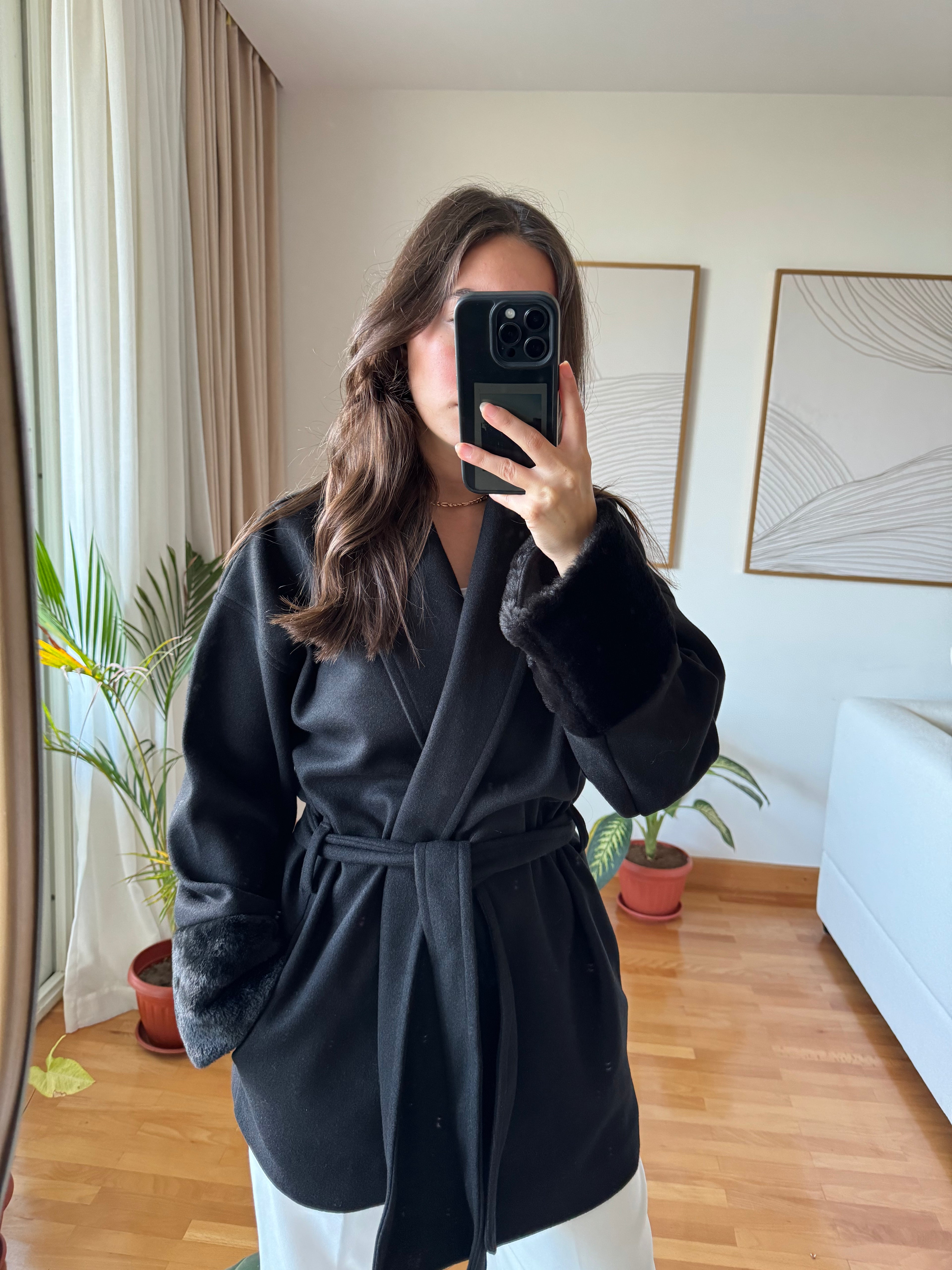 Milano Fur Coat-Black