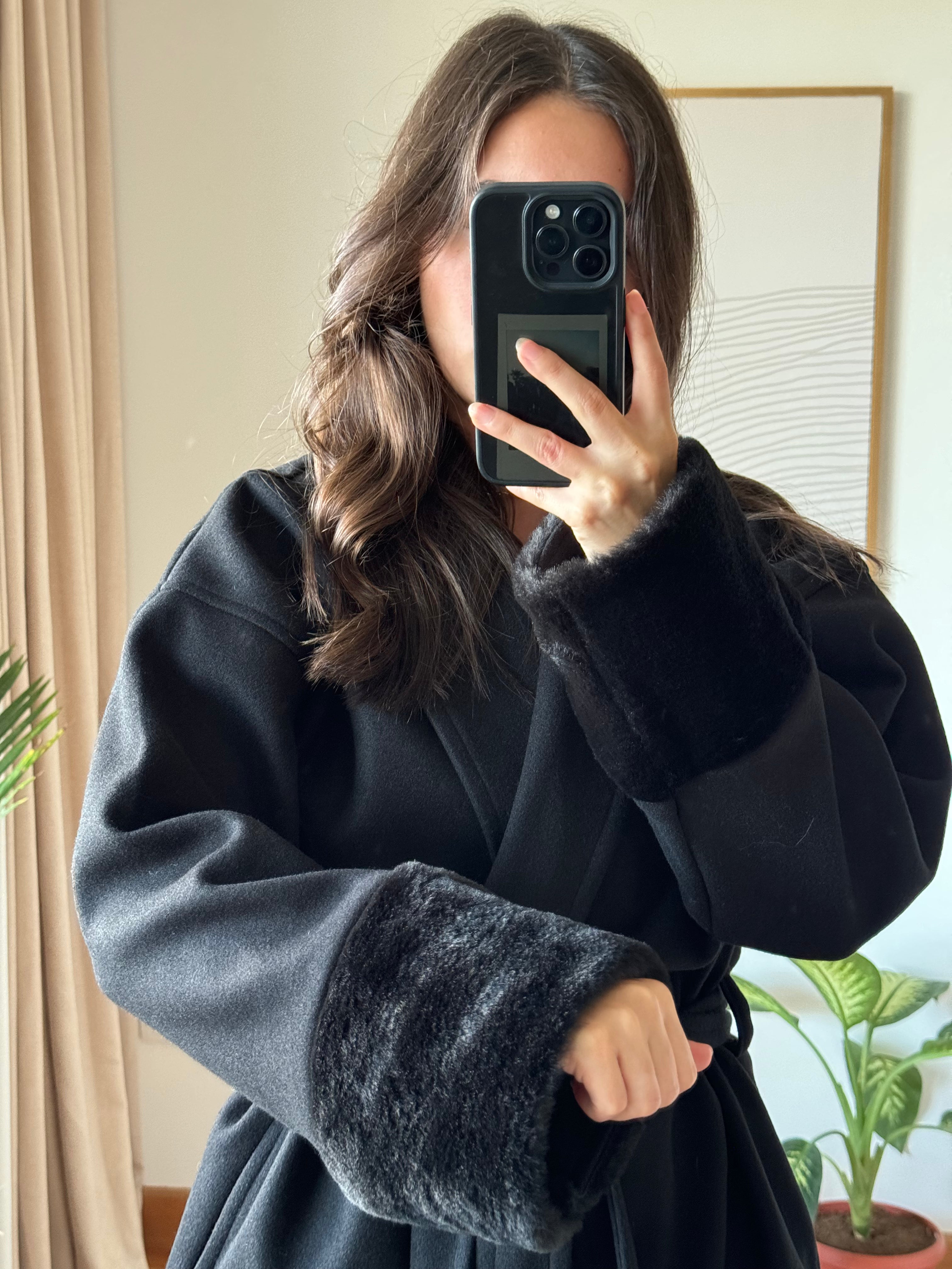 Milano Fur Coat-Black