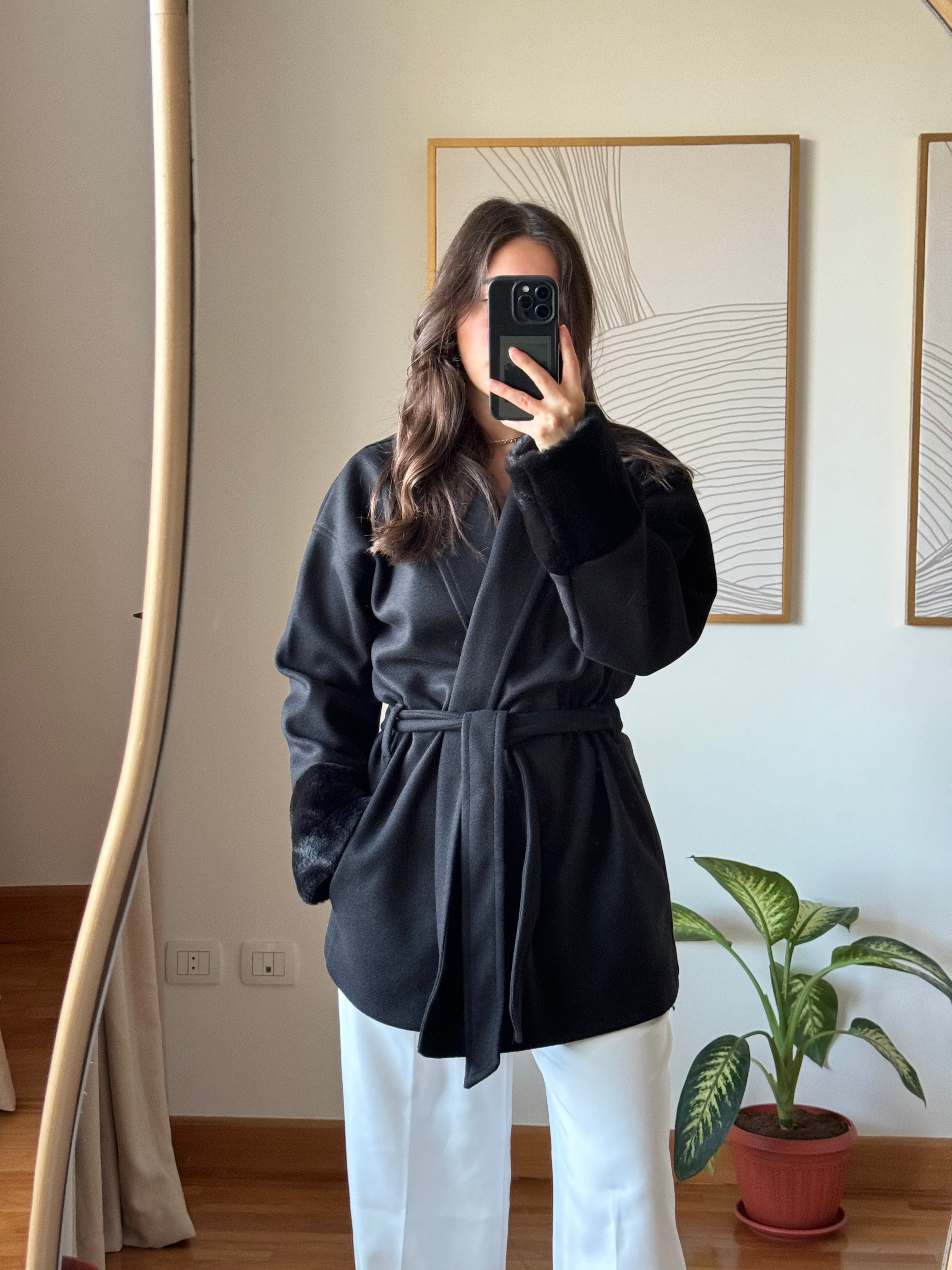 Milano Fur Coat-Black