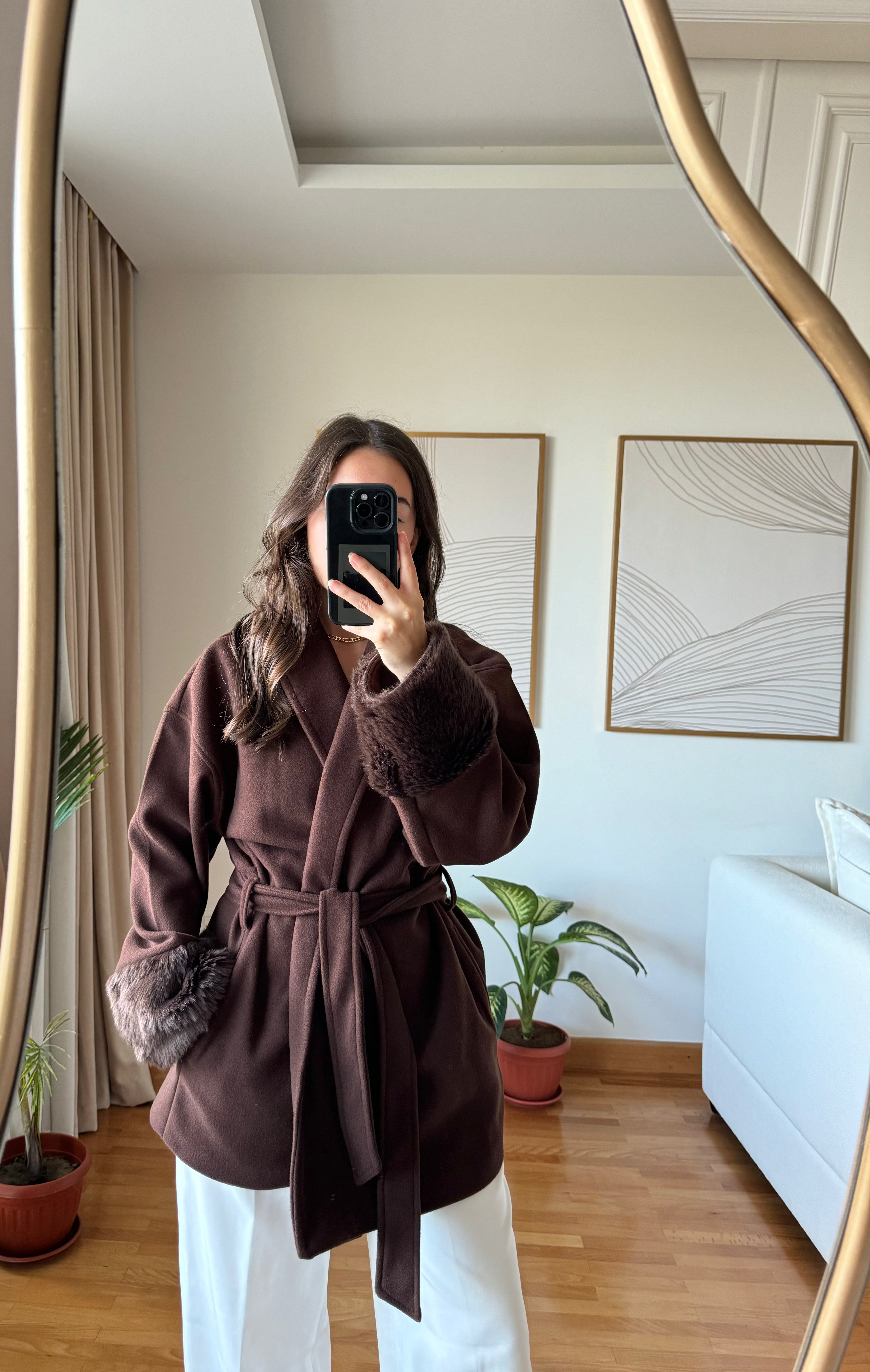 Milano Fur Coat-Brown