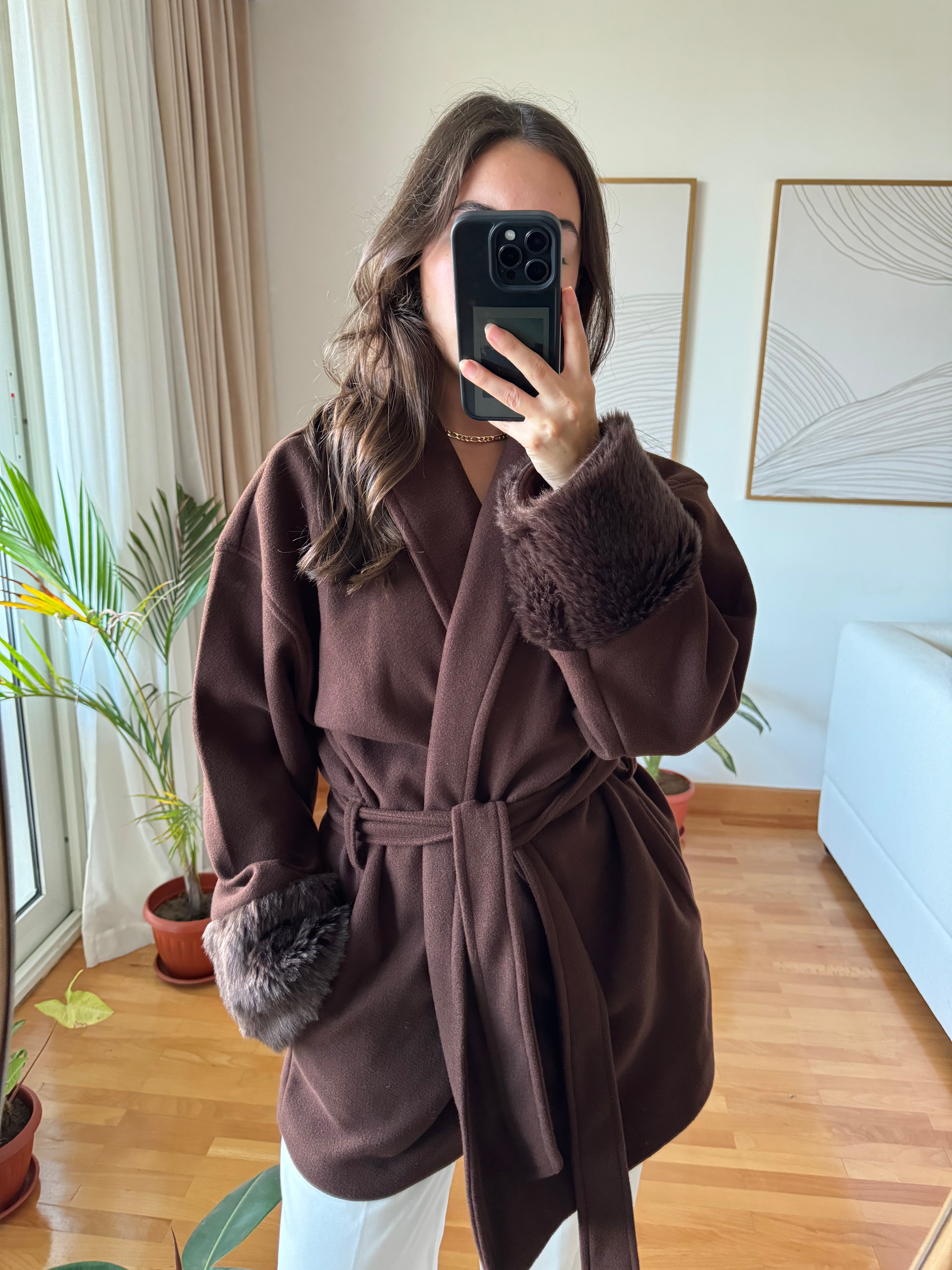Milano Fur Coat-Brown