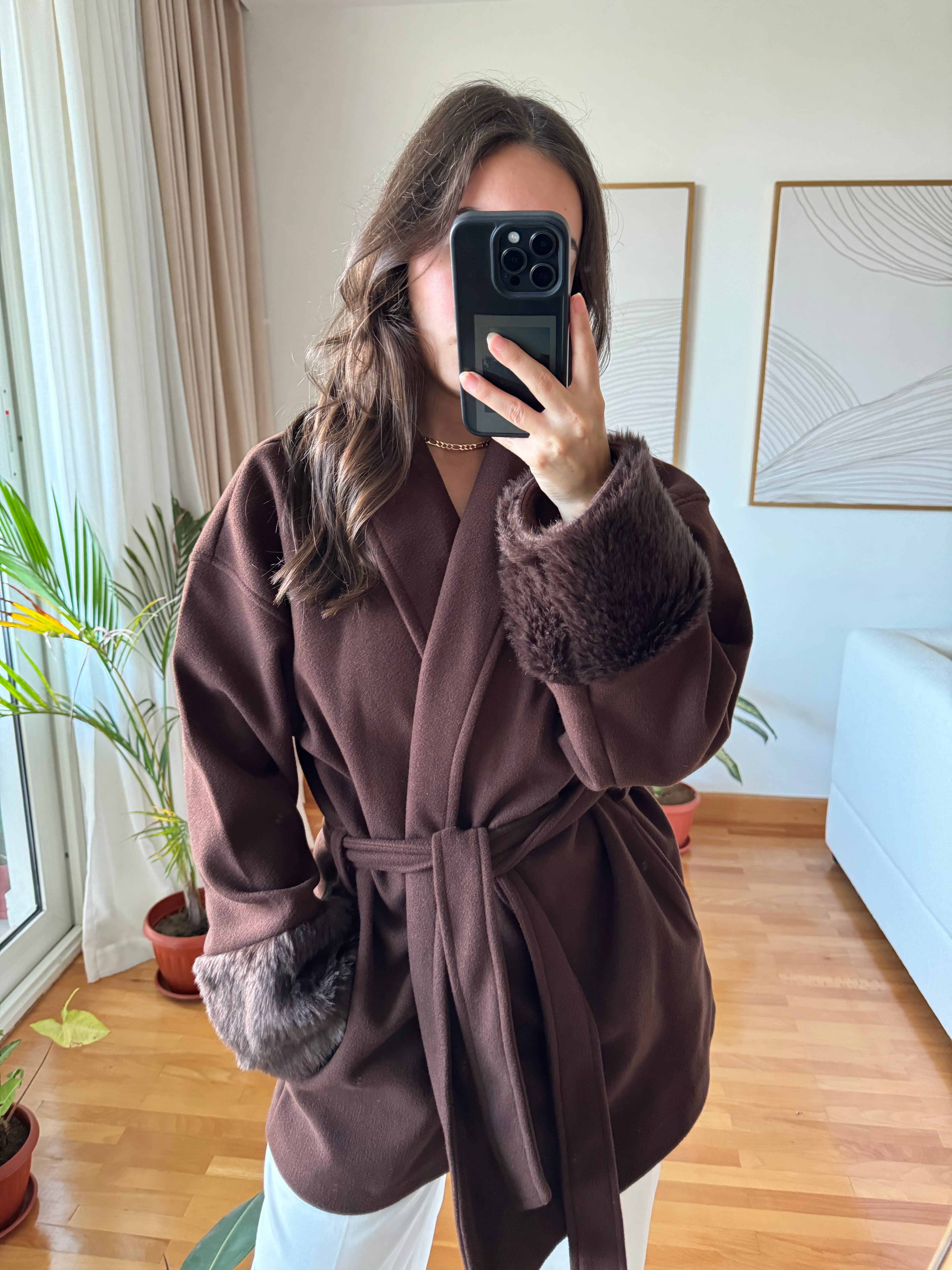 Milano Fur Coat-Brown
