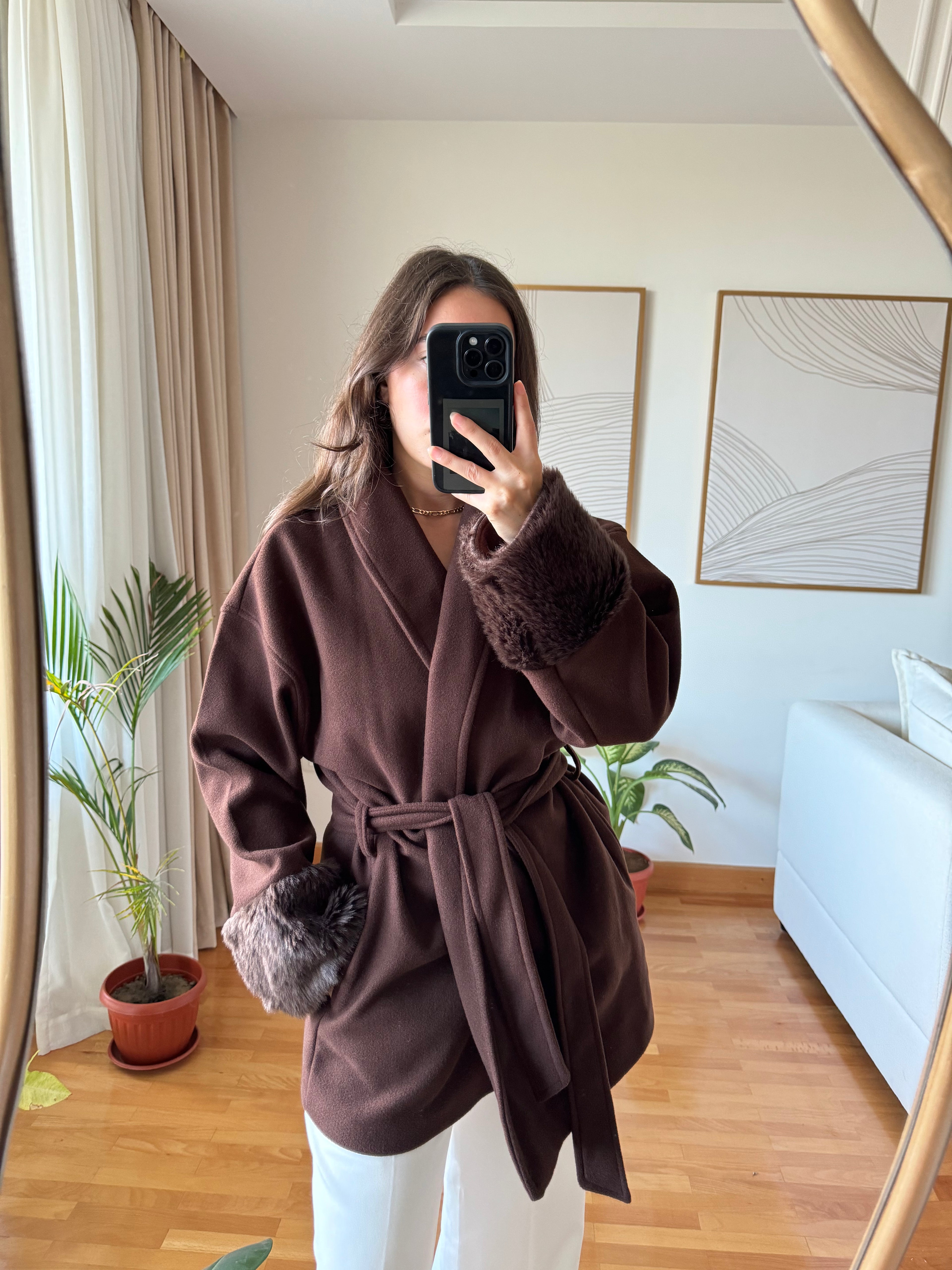Milano Fur Coat-Brown