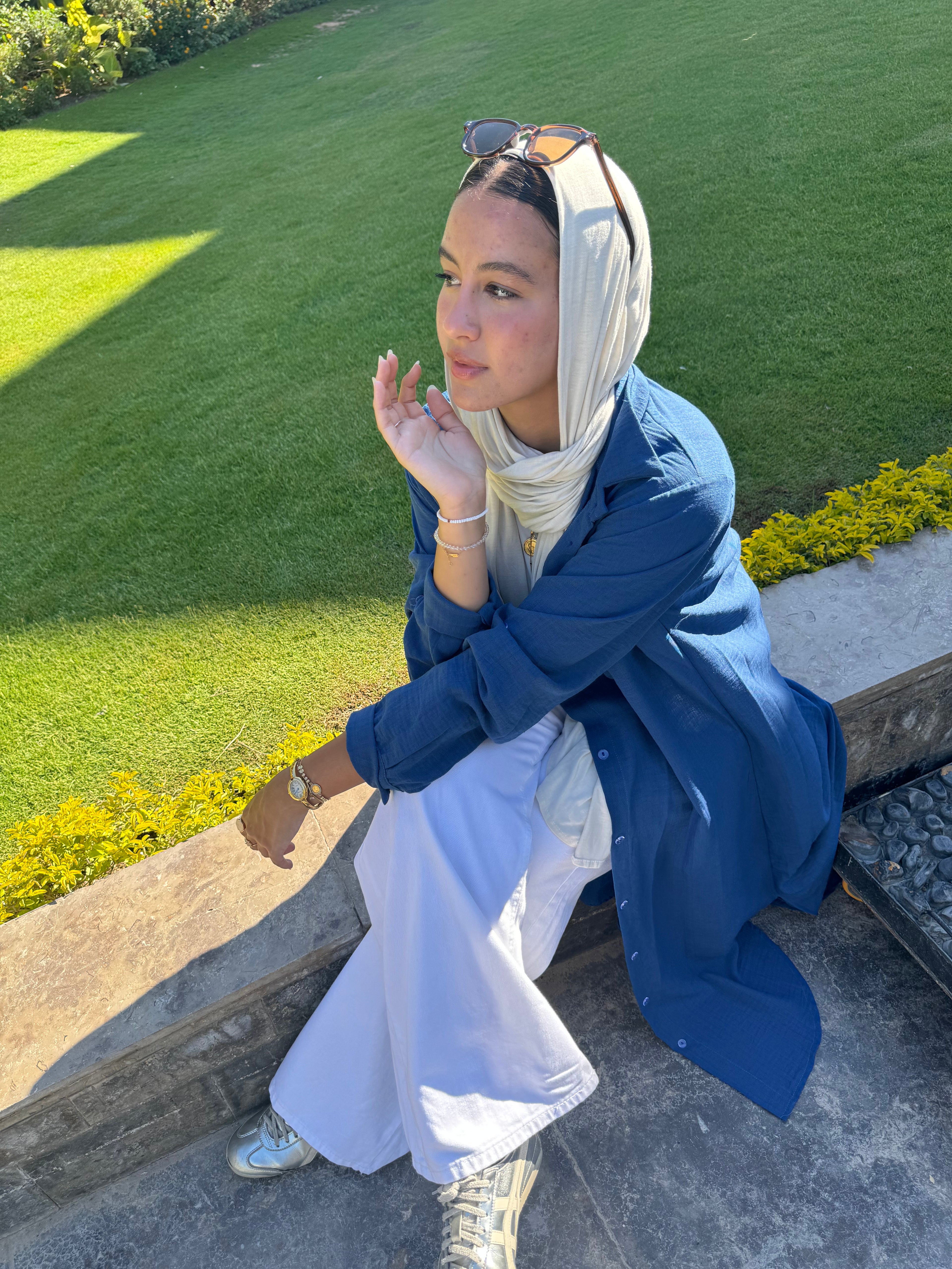 Cardigan/Dress- Blue