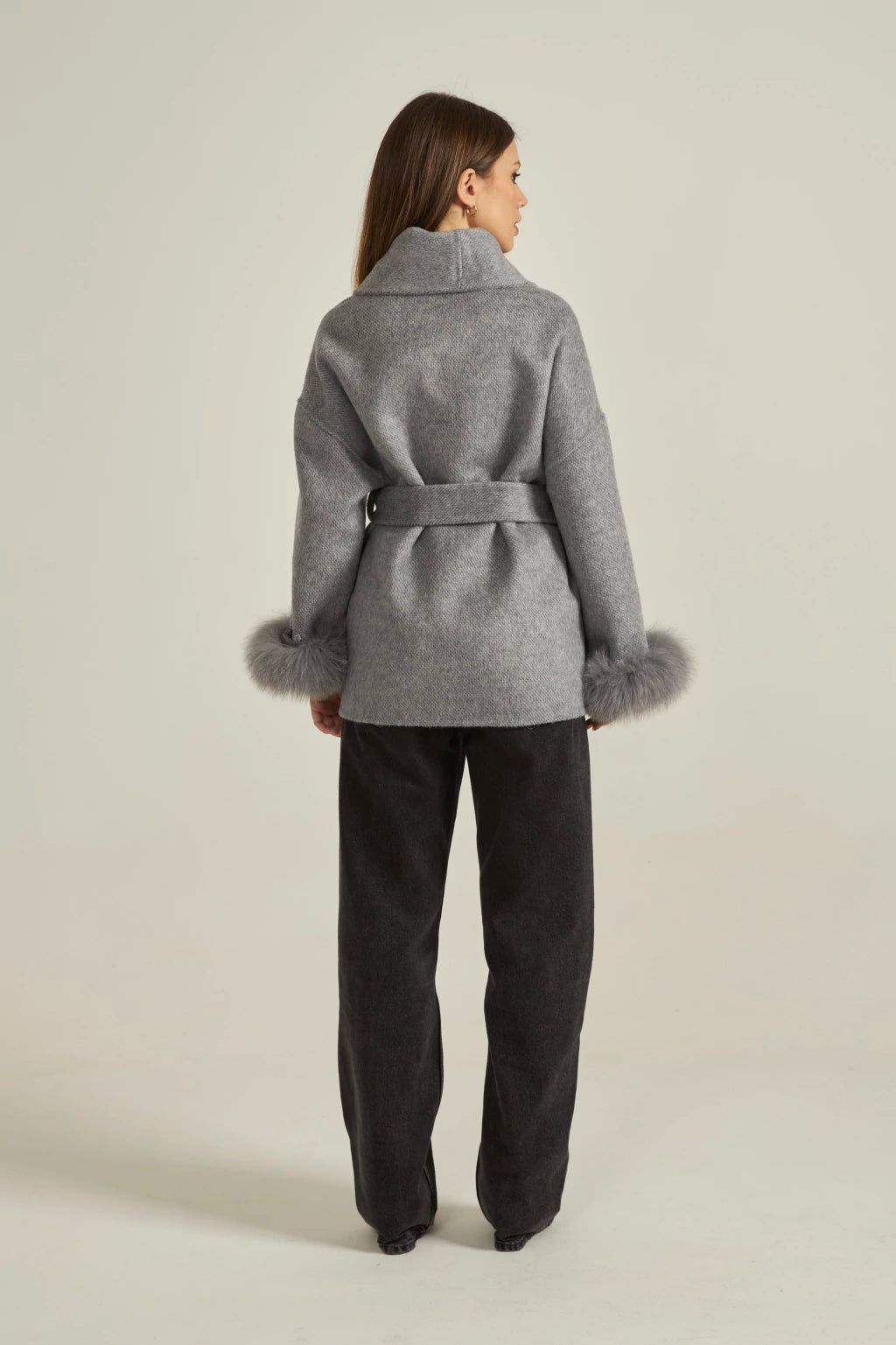 Milano Fur Coat-Grey