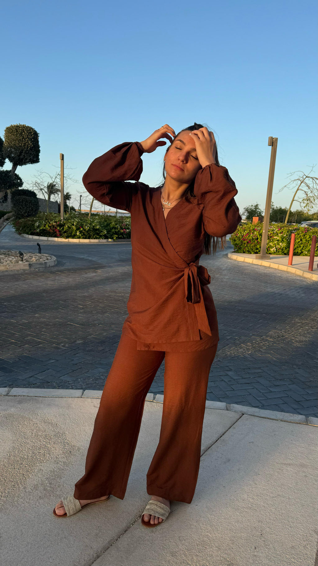 Side Wrap Set – Brown