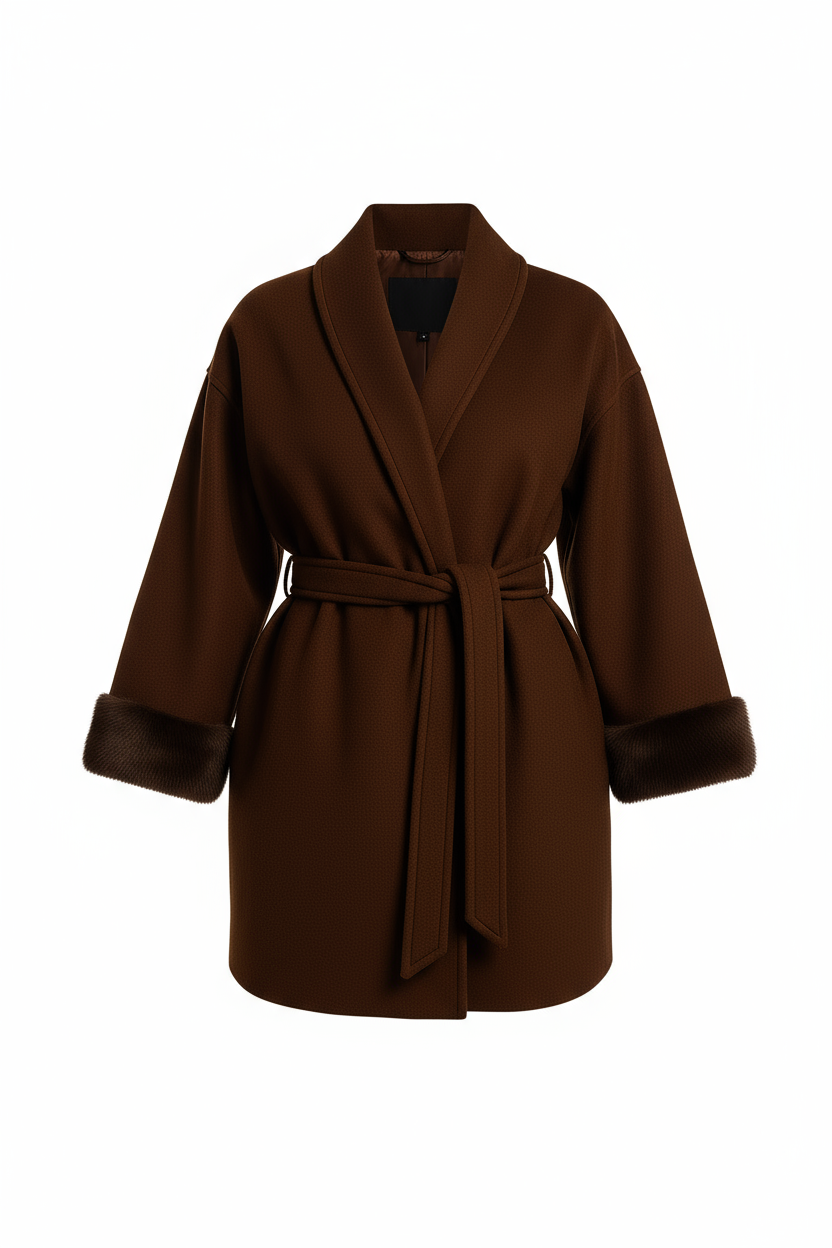 Milano Fur Coat-Brown